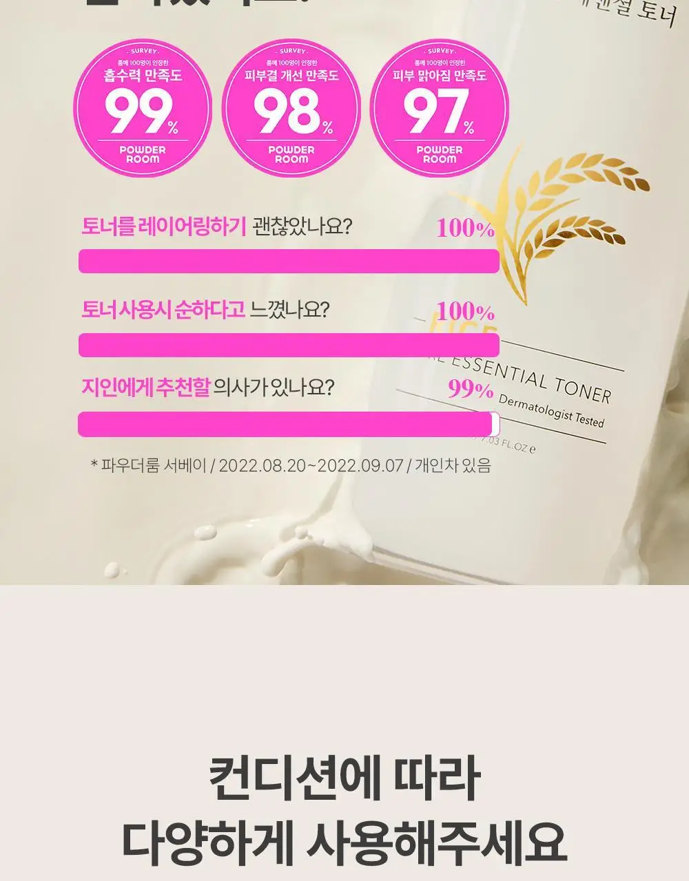 [화해1위/미백토너] 땡큐파머 강화교동쌀 맑음 에센셜토너 200ml 상세페이지 9